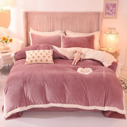 91家纺网 家纺一手货源 找家纺 （总）艾米家居  2022秋冬新款羊羔绒拼牛奶绒系列