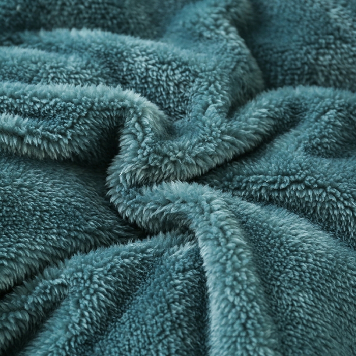 91家纺网 家纺一手货源 找家纺 吾秀 2022新款加厚保暖兔兔绒冬被 普蓝