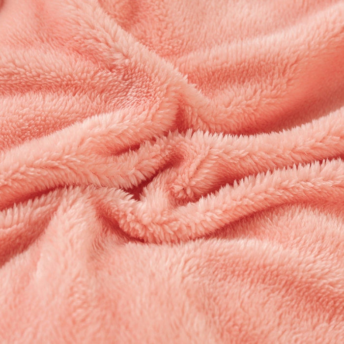 91家纺网 家纺一手货源 找家纺 吾秀 2022新款加厚保暖兔兔绒冬被 桃粉