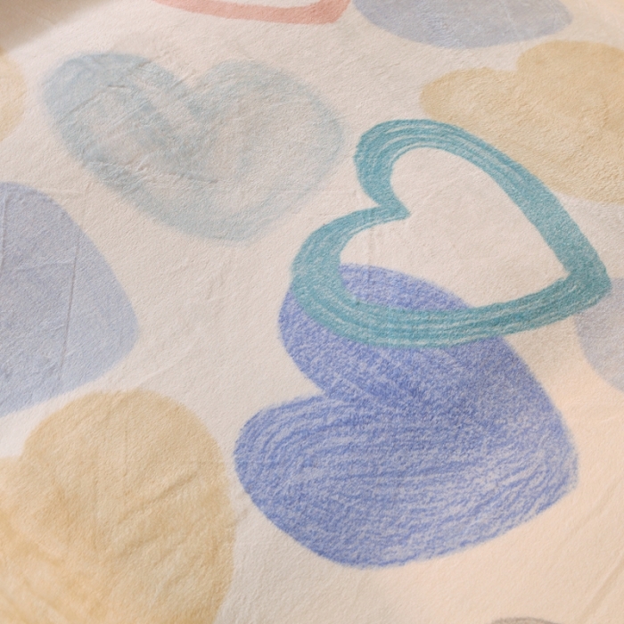 91家纺网 家纺一手货源 找家纺 金鑫汇 2022新款牛奶绒学生上下铺三件套 爱心-兰