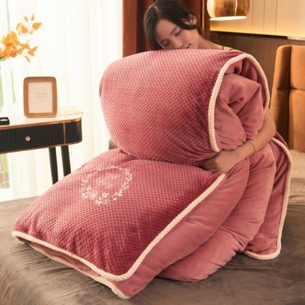 91家纺网 家纺一手货源 找家纺 （总）吾诺 2022 贝贝绒牛奶绒冬被 可拆洗被子二合一被芯