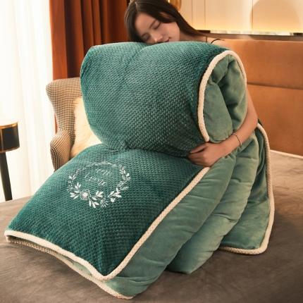 91家纺网 家纺一手货源 找家纺 （总）吾诺 2022 贝贝绒牛奶绒冬被 可拆洗被子二合一被芯