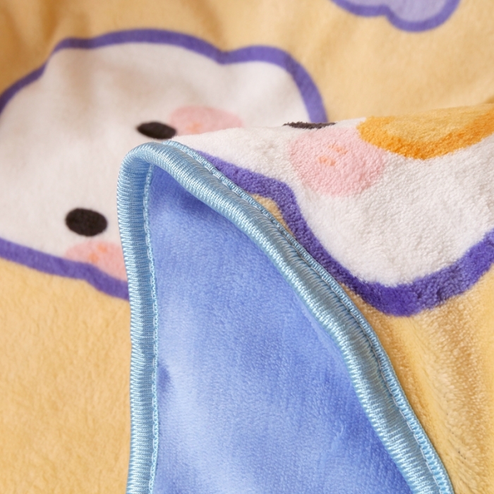 91家纺网 家纺一手货源 找家纺 金鑫汇 2022新款牛奶绒学生上下铺三件套 欢乐鸭-黄