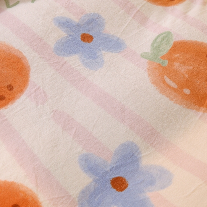 91家纺网 家纺一手货源 找家纺 金鑫汇 2022新款牛奶绒学生上下铺三件套 甜橙-粉