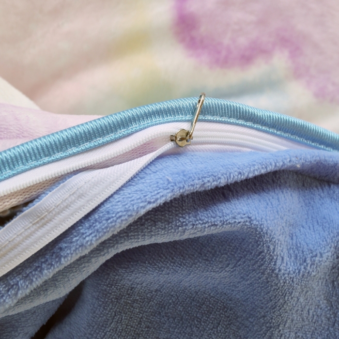 91家纺网 家纺一手货源 找家纺 金鑫汇 2022新款牛奶绒学生上下铺三件套 油菜五叶花朵