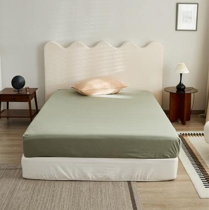 新款100磨毛单品系列-床笠 薄青色