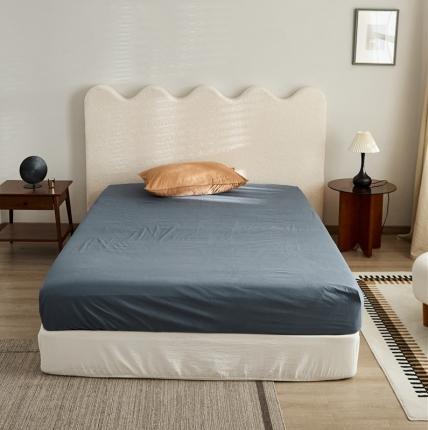 新款100磨毛单品系列-床笠 秋蓝