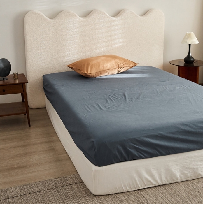 91家纺网 家纺一手货源 找家纺 新款100磨毛单品系列-床笠 秋蓝