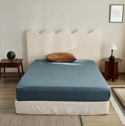 新款100磨毛单品系列-床笠 湛蓝