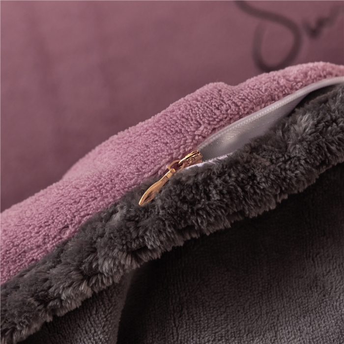 91家纺网 家纺一手货源 找家纺 吾诺 2022新款双拼色二合一冬被 双拼浅紫风格二