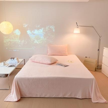 91家纺网 家纺一手货源 找家纺 卡巴伦 2023新款A类宝宝绒纯色简约款单床单