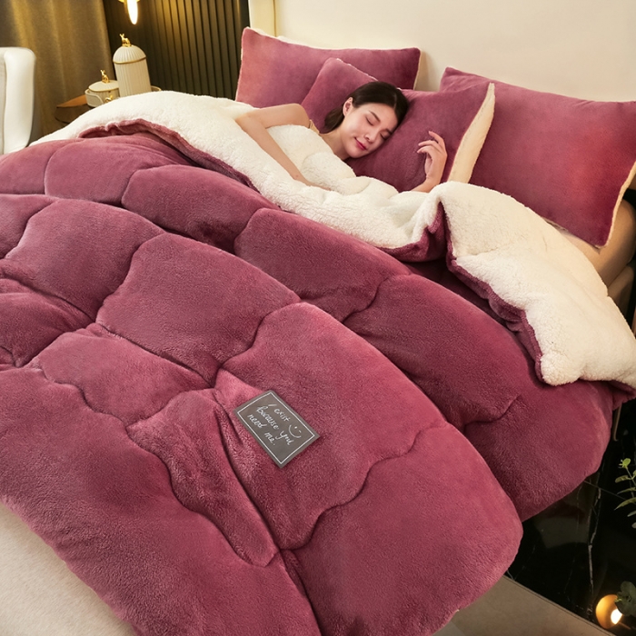 91家纺网 家纺一手货源 找家纺 （总）吾秀 2022  兔兔绒冬被 牛奶绒冬被子羊羔绒冬被