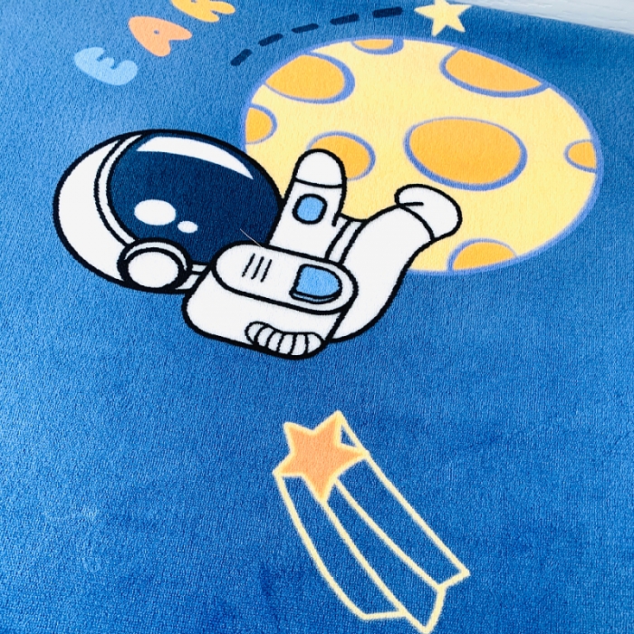 91家纺网 家纺一手货源 找家纺 小虾米 2022新款加厚牛奶绒单品床笠单件套三件套 遨游太空