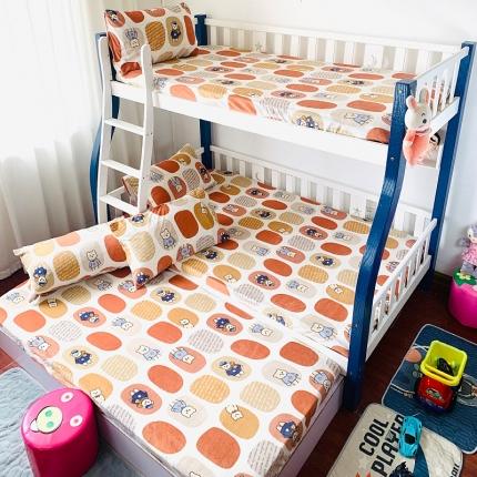 小虾米 2022新款加厚牛奶绒单品床笠单件套三件套 波点小熊