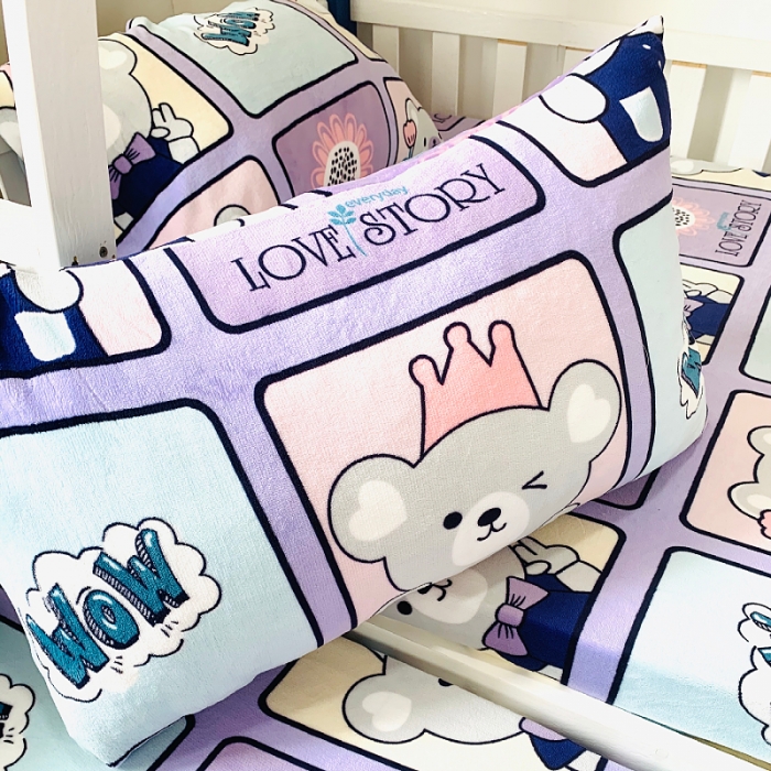 91家纺网 家纺一手货源 找家纺 小虾米 2022新款加厚牛奶绒单品床笠单件套三件套 皇冠熊