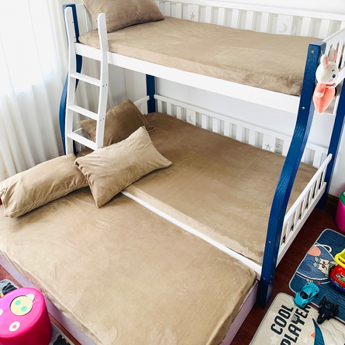 91家纺网 家纺一手货源 找家纺 小虾米 2022新款加厚牛奶绒单品床笠单件套三件套 咖啡色