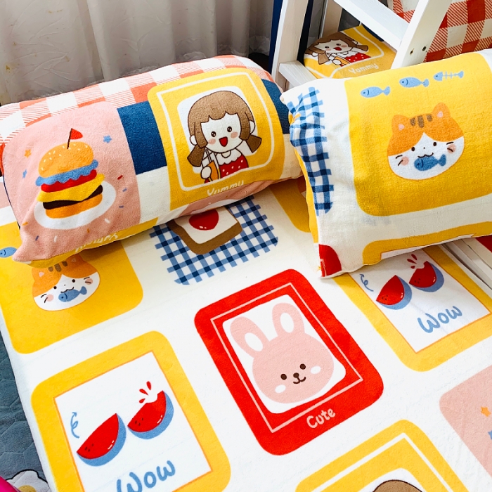 91家纺网 家纺一手货源 找家纺 小虾米 2022新款加厚牛奶绒单品床笠单件套三件套 生日派对