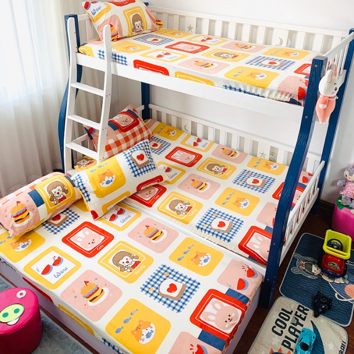 91家纺网 家纺一手货源 找家纺 小虾米 2022新款加厚牛奶绒单品床笠单件套三件套 生日派对