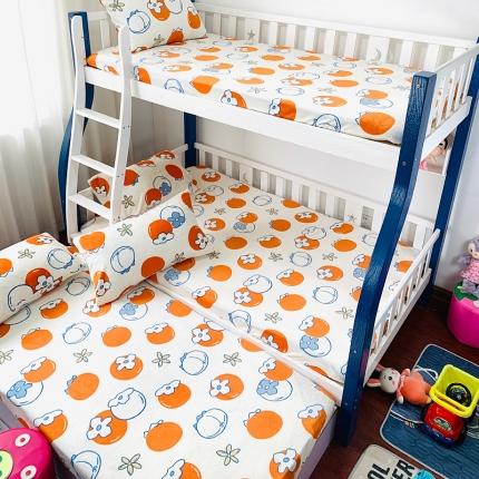 小虾米 2022新款加厚牛奶绒单品床笠单件套三件套 柿子