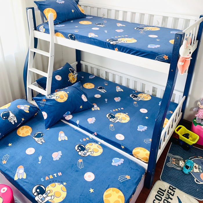 91家纺网 家纺一手货源 找家纺 （总）小虾米 2022新款加厚牛奶绒单品床笠单件套三件套