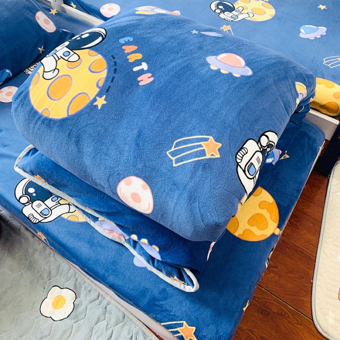 91家纺网 家纺一手货源 找家纺 （总）小虾米 2022新款加厚牛奶绒被套单件套三件套