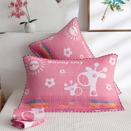 91家纺网 家纺一手货源 找家纺 （总）朴尔 2022新款AB版蜂窝提花锁边立体枕巾 一对装