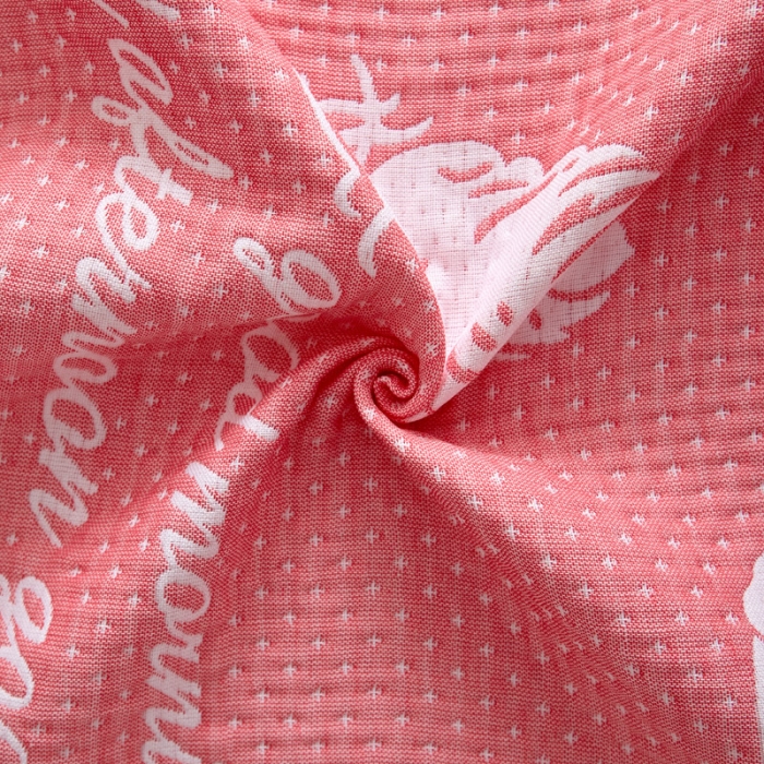 91家纺网 家纺一手货源 找家纺 朴尔 2022新款AB版蜂窝提花锁边立体枕巾 一对装 凤羽飞舞-粉