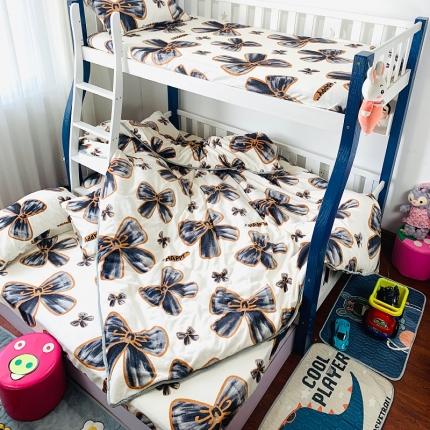 小虾米 2022新款加厚牛奶绒被套单件套三件套 蝶恋花