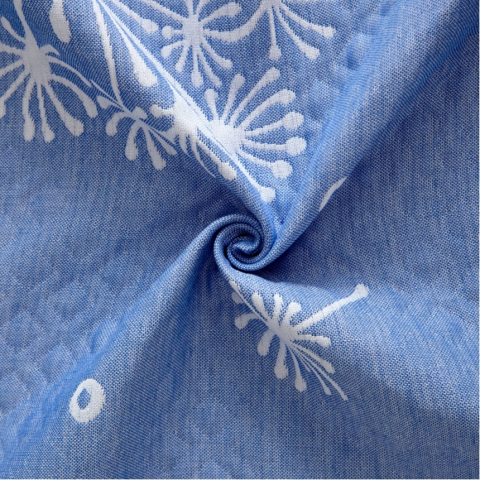 91家纺网 家纺一手货源 找家纺 朴尔 2022新款AB版蜂窝提花锁边立体枕巾 一对装 蒲公英飞-蓝