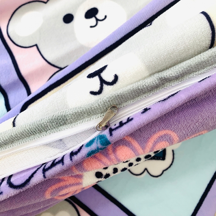 91家纺网 家纺一手货源 找家纺 小虾米 2022新款加厚牛奶绒被套单件套三件套 皇冠熊