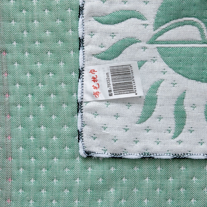 91家纺网 家纺一手货源 找家纺 朴尔 2022新款AB版蜂窝提花锁边立体枕巾 一对装 阳光鹿-绿
