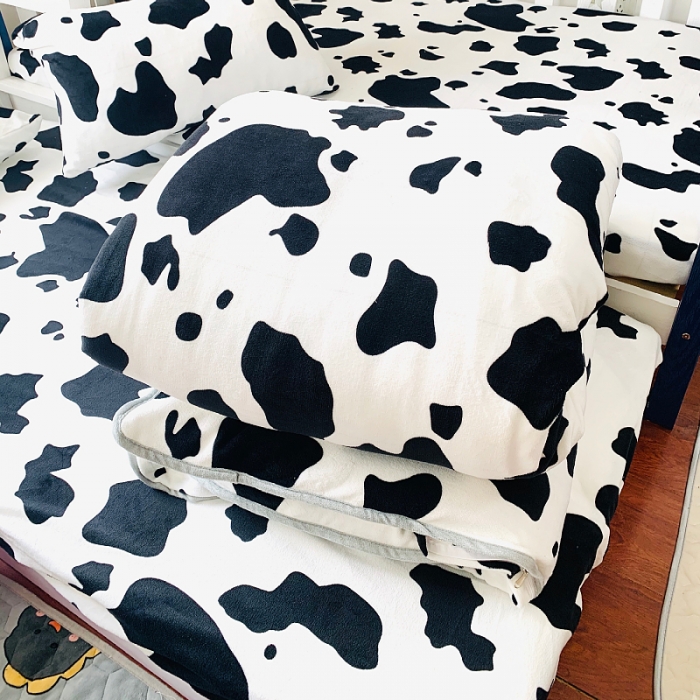 91家纺网 家纺一手货源 找家纺 小虾米 2022新款加厚牛奶绒被套单件套三件套 牛奶