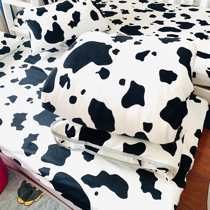 91家纺网 家纺一手货源 找家纺 小虾米 2022新款加厚牛奶绒被套单件套三件套 牛奶