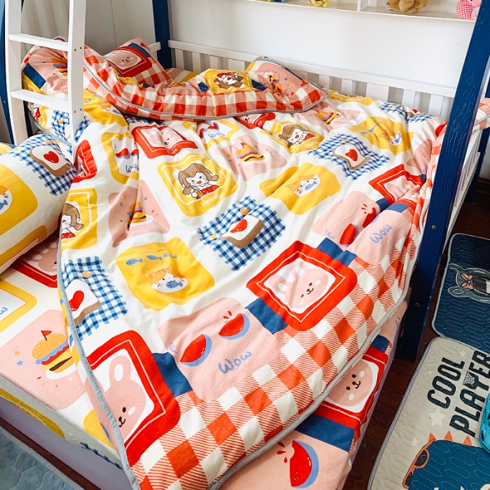 91家纺网 家纺一手货源 找家纺 小虾米 2022新款加厚牛奶绒被套单件套三件套 生日派对