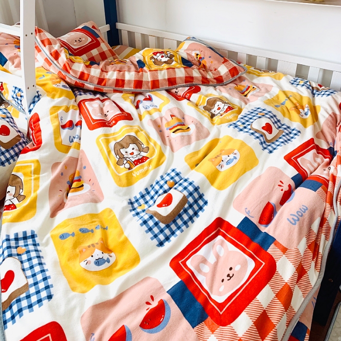 91家纺网 家纺一手货源 找家纺 小虾米 2022新款加厚牛奶绒被套单件套三件套 生日派对