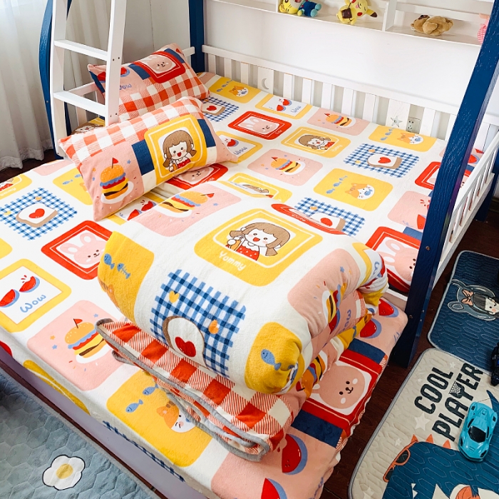 91家纺网 家纺一手货源 找家纺 小虾米 2022新款加厚牛奶绒被套单件套三件套 生日派对