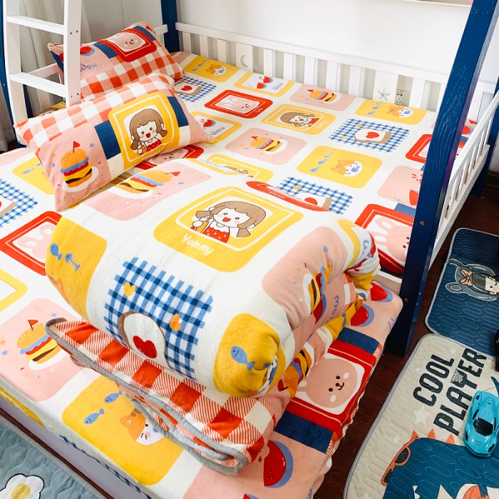 91家纺网 家纺一手货源 找家纺 小虾米 2022新款加厚牛奶绒被套单件套三件套 生日派对