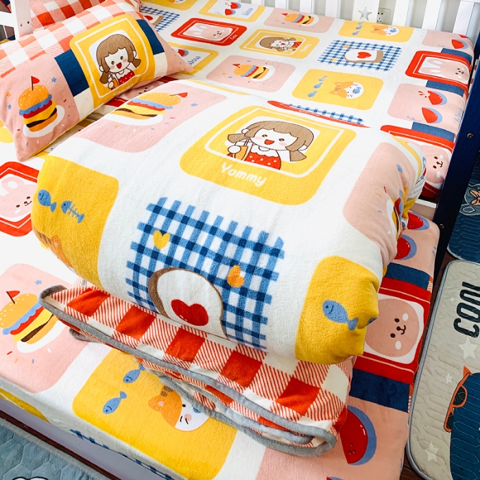 91家纺网 家纺一手货源 找家纺 小虾米 2022新款加厚牛奶绒被套单件套三件套 生日派对