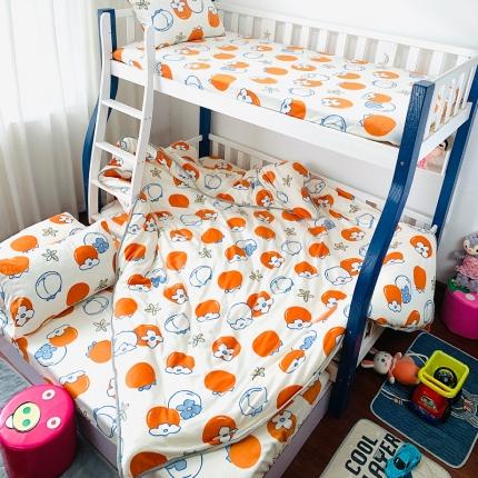 小虾米 2022新款加厚牛奶绒被套单件套三件套 柿子