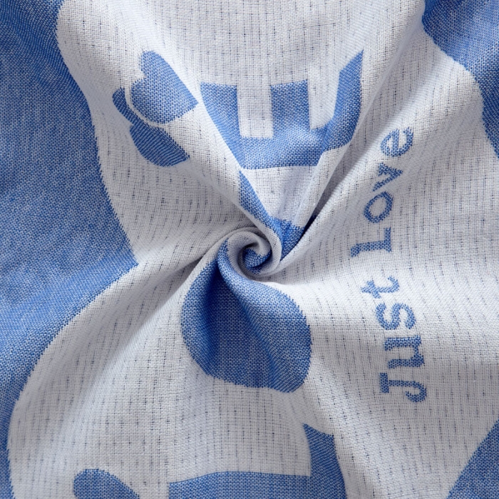 91家纺网 家纺一手货源 找家纺 朴尔 2022新款AB版蜂窝提花锁边立体枕巾 一对装 只因爱情-蓝