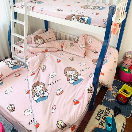 小虾米 2022新款加厚牛奶绒被套单件套三件套 童年女孩