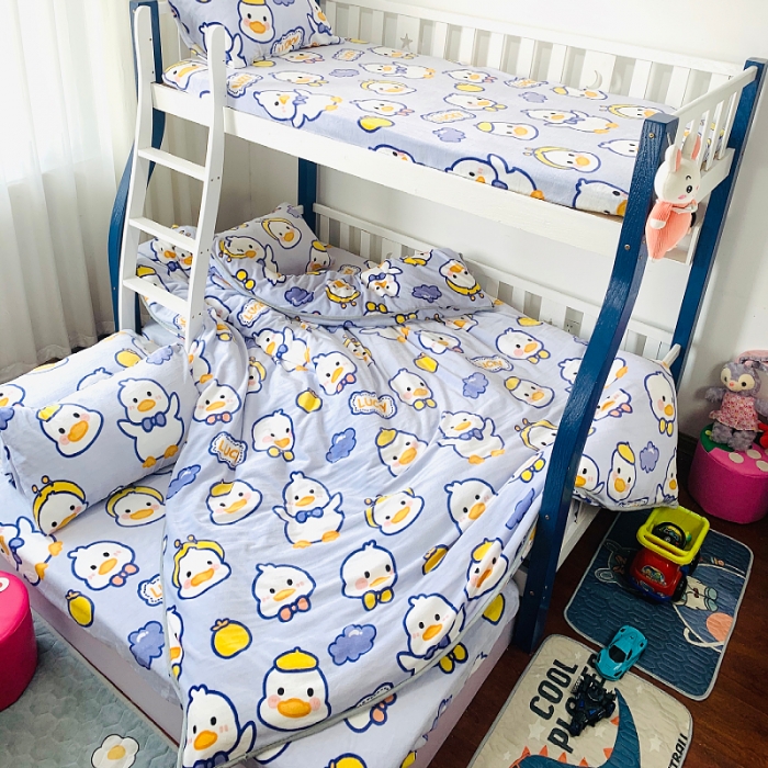 91家纺网 家纺一手货源 找家纺 小虾米 2022新款加厚牛奶绒被套单件套三件套 小黄鸭