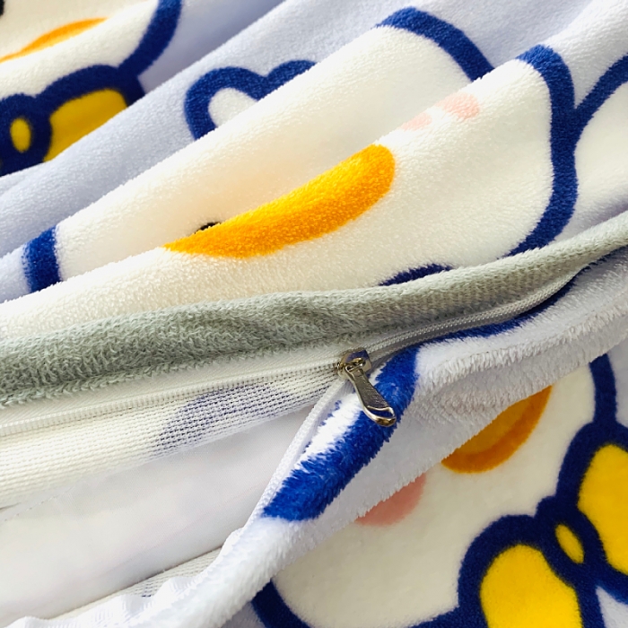 91家纺网 家纺一手货源 找家纺 小虾米 2022新款加厚牛奶绒被套单件套三件套 小黄鸭