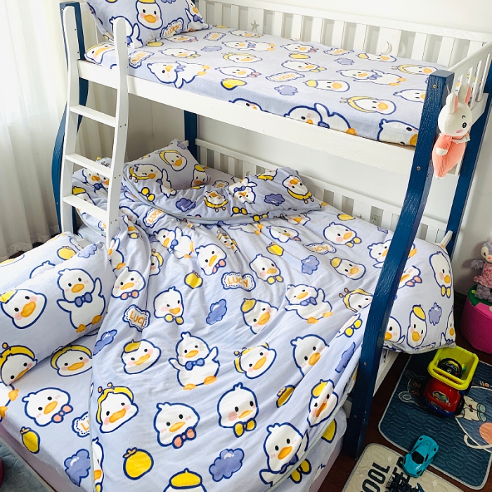 91家纺网 家纺一手货源 找家纺 小虾米 2022新款加厚牛奶绒被套单件套三件套 小黄鸭