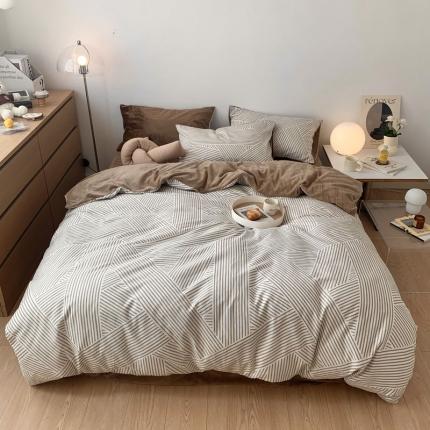 91家纺网 家纺一手货源 找家纺 （总）梦家居 2022新款秋冬新品全棉加牛奶绒四件套