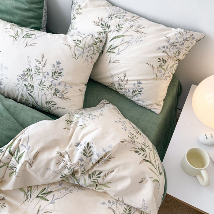 91家纺网 家纺一手货源 找家纺 （总）梦家居 2022新款秋冬新品全棉加牛奶绒四件套