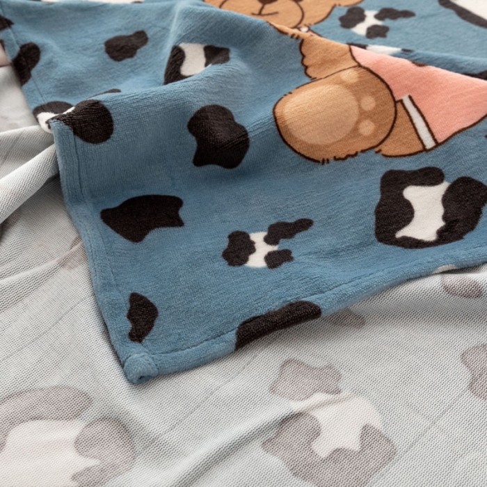 91家纺网 家纺一手货源 找家纺 梦家居 2022新款秋冬新款牛奶绒单床单 魅力熊