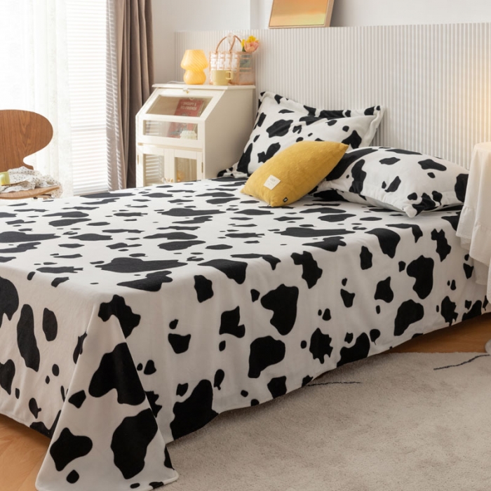 91家纺网 家纺一手货源 找家纺 梦家居 2022新款秋冬新款牛奶绒单床单 牛奶纹