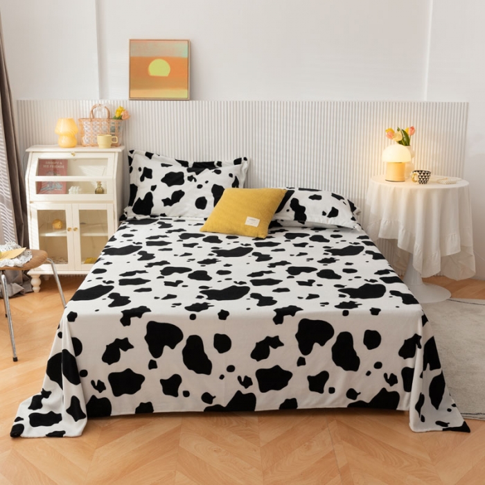 91家纺网 家纺一手货源 找家纺 梦家居 2022新款秋冬新款牛奶绒单床单 牛奶纹