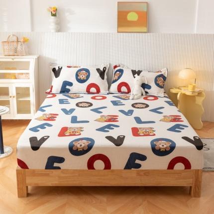 91家纺网 家纺一手货源 找家纺 （总）梦家居 2022新款秋冬新款牛奶绒单床笠